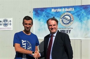 Il presidente Malfatti e coach Daniele Santarelli dopo il Clinic Gio volley di Luglio